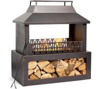 Outdoor Fireplace Fire Pit with Log Weather Resistan