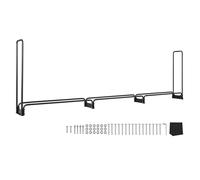 Outdoor Firewood Storage Rack with Cover, 1/2 Cord Capacity, 150 x 14 x 46 in