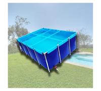 Outdoor Fish Pond Above Ground Aquarium Pool for Koi and Lobster, Durable Steel Frame with Drain Valve, Perfect for Fish Cultivation and Aquatic Life