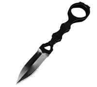 Outdoor Fixed Portable Camping with High Hardness Steel Compact EDC Purpose for Wilderness Exploration & Self Dinnerware Set (Black, 15x2x1cm)