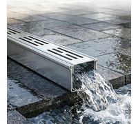 Outdoor Flat-top Paver Deck Channel Drains Narrow, 304 Stainless Steel
