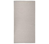 Outdoor Flatweave Rug 100x200 cm Taupe Berkfield Home Taupe Medium