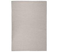 Outdoor Flatweave Rug 140x200 cm Taupe Berkfield Home Beige 100cm diameter