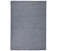 Outdoor Flatweave Rug 200x280 cm Blue Berkfield Home Blue 100cm diameter