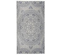 Outdoor Flatweave Rug 80x150 cm Blue Pattern Berkfield Home Blue 100cm diameter