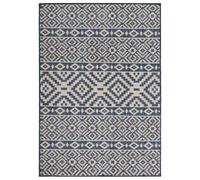 (blue stripes, 140 x 200 cm) vidaXL Outdoor Flatweave Rug Patio Garden Runner Mat Area Rug Floor Carpet