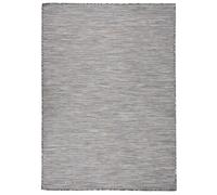 Outdoor Flatweave Rug Brown and Blue Runner Area Floor Carpet Mat vidaXL