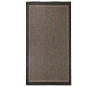 Outdoor Flatweave Rug Dark Brown Runner Area Floor Carpet vidaXL