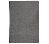 Outdoor Flatweave Rug Grey Runner Area Floor Carpet Mat vidaXL