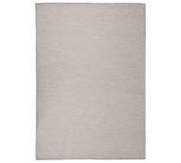 Outdoor Flatweave Rug Light Grey Runner Area Floor Carpet Mat vidaXL