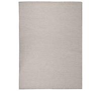 Outdoor Flatweave Rug Light Grey Runner Area Floor Carpet Mat vidaXL