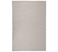 Outdoor Flatweave Rug Light Grey Runner Area Floor Carpet Mat vidaXL