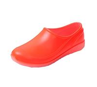 outdoor flip flops short fishing boots waterproof rain boots rain boots rubber boots for walking with dog work shoes mid-height boots for gardening boots boots, orange, 8.5 UK