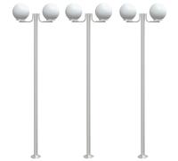Outdoor Floor Lamps Garden Light Standing Lamp Silver Stainless Steel vidaXL