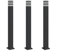 Outdoor Floor Lamps with Sensors Pathway Standing Lamp Black Aluminium vidaXL [EEK: A - G]