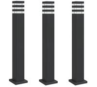 Outdoor Floor Lamps with Sensors Pathway Standing Lamp Black Aluminium vidaXL G, B, C, D, E, F]