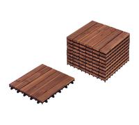 Beliani Outdoor Flooring Accettura Certified Acacia Wood Brown, Brown