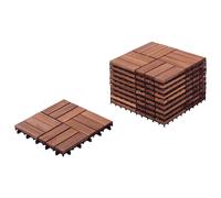 Beliani Outdoor Flooring Acerenza Certified Acacia Wood Brown, Brown