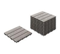 Beliani Outdoor Flooring Atessa Wood-Plastic Composite (Wpc) Grey, Grey