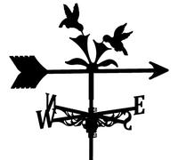 Outdoor flowers birds Weathervane, Metal Weather Vane with Arrow Ornament, Garden Stake Wind Vane Courtyard Decor Cast Iron Farm Wind Direction Indicator