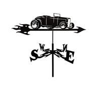 Outdoor flowers birds Weathervane, Metal Weather Vane with Arrow Ornament, Garden Stake Wind Vane Courtyard Decor Cast Iron Farm Wind Direction Indicator