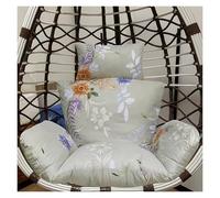 Outdoor Foldable Hanging Basket Swing Egg Chair Cushion Replacement With Headrest Pillow for Most Single Wicker Rattan Hammock(Chairs Not Included)