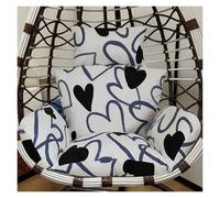 Outdoor Foldable Hanging Basket Swing Egg Chair Cushion Replacement With Headrest Pillow for Most Single Wicker Rattan Hammock(Chairs Not Included)