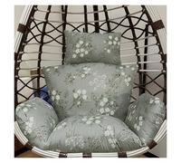 Outdoor Foldable Hanging Basket Swing Egg Chair Cushion Replacement With Headrest Pillow for Most Single Wicker Rattan Hammock(Chairs Not Included)