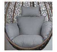 Outdoor Foldable Hanging Basket Swing Egg Chair Cushion Replacement With Headrest Pillow for Most Single Wicker Rattan Hammock(Chairs Not Included)