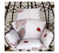 Outdoor Foldable Hanging Basket Swing Egg Chair Cushion Replacement With Headrest Pillow for Most Single Wicker Rattan Hammock(Chairs Not Included)