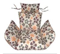 Outdoor Foldable Hanging Basket Swing Egg Chair Cushion Replacement With Headrest Pillow for Most Single Wicker Rattan Hammock(Chairs Not Included)