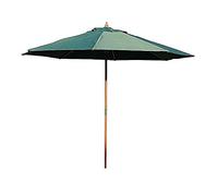 Outdoor Foldable Patio Waterproof Beach Terrace Market Umbrellas, Two Styles (White wooden shade)