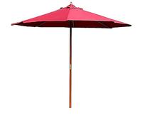 Outdoor Foldable Patio Waterproof Beach Terrace Market Umbrellas, Two Styles (White wooden shade)