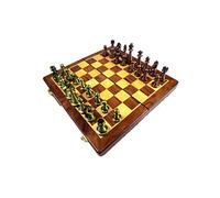 Outdoor Foldable Wood Chess, Vintage Style Copper Plated Chess Set