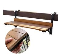 Outdoor Folding Balcony Bar Table 31.4"x10.2" SpaceSaving WallMounted Hanging Table for Railings Deck Countertop Extension Perfect for Patio & Garden Use