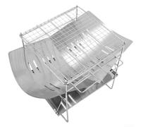 Outdoor Folding BBQ Grill 38cm for Hiking Picnic | Foldable design, 38x22x25cm size, fits car trunk, quick assembly, rust resistant steel(B)