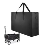 Outdoor Folding Cart Cover - Adjustable Sun Shade Canopy, Camping Storage Bag with Zipper | Portable Four Wheel Folding Cart Storage Bag,