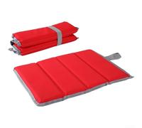 Outdoor Folding Mat Seating Mat Silver Coated Oxford Cloth Water-Resistant Four Fold Lightweight Portable Cushion With Elastic Strap 35x28x1.5 cm For Park Beach Camping Travel Multiple Colors(D)