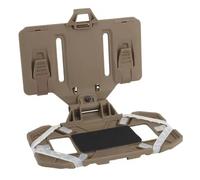 Outdoor Folding Navigation Board Map Case Admin Panel Mobile Phone Holder for MOLLE Vest, Fit Size 4.7-6.7in, Tan