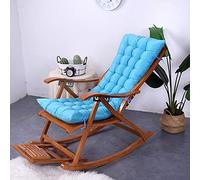 Outdoor Folding Rocking Chair Cushion, Sun Lounger Pad for Patio Recliner, Garden Sofa Mat, Lake Blue 48x120cm (19x47inch) - Comfortable Indoor/Outdoor Seating