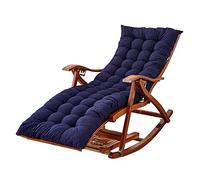 Outdoor Folding Sun Lounger, 5-speed Adjustable Elderly Rocking Chair, Portable Home Garden Balcony Recliner, With Cotton Pad And Retractable Pedals, Load 180kg(Color:blue)