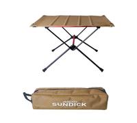 Outdoor Folding Surface Camping Table Portable Table Travel Table With Compact Fold And Strong Aluminum Legs Suitable for hiking breaks roadside rests festival use outdoor dining , Wolf Brown