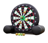 Outdoor Football Dart Inflatable Soccer 8 Balls, 370W 13FT Game for Kids and Adults Lawn Soccer Darts