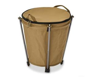 Outdoor For Camping Trash Bin 20L Foldable with Round Shape, 600D Oxford Fabric, and PVC Lining for Efficient Waste Disposal