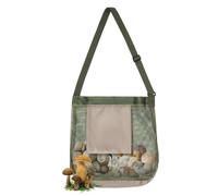 Outdoor Foraging Backpacks - Foldable Mesh Harvest Bag with Shoulder Straps, Multipurpose Collection Sack for Mushroom Picking, Fruit Gathering, Beach Toys, Portable Carrier for Travel and Gardening