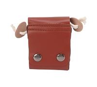 Outdoor Foraging Bags Premium PU Leather Canvas Fruit Picking Pouch Camping Waist Hanging Tool Bag for Hiking Beach Travel (Brown)