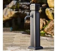 Outdoor Fountain, Vertical Antifreeze Garden Water Column with Brass Faucet Hose Spray Gun, Weatherproof Hydrant for Car Washing and Watering