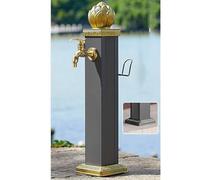 Outdoor Fountain with Retro Stainless Steel Faucet Anti-Freeze Garden Tap for Watering Car Washing & Irrigation Short Style Durable & Stylish Design