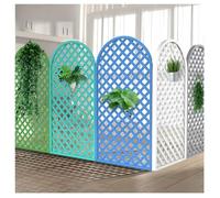 Outdoor Freestanding Splicable Garden Fence for Climbing Plants - Decorative White Grid Partition 60x150 cm Perfect for Courtyards and Gardens