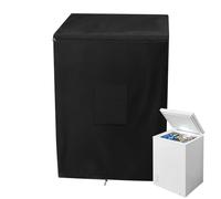 Outdoor Freezer Cover | Waterproof Freezer Protection Cover | Double Top Opening Design Oxford Fabric Wrap for All-Season Beverage Container